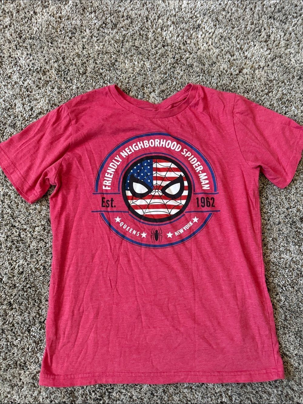 Marvel Red Spider-Man Friendly Neighborhood Graphic Tee